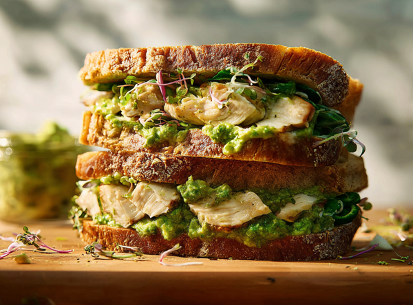 Green Goddess Kip Sandwich - recept van The Spice Club