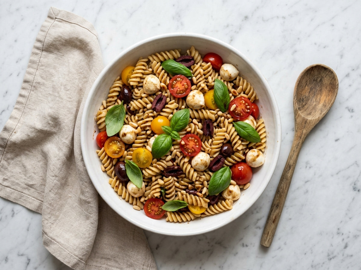 Koude Pasta-Salade voor BBQ — Italiaans en Verfrissend - recept van The Spice Club