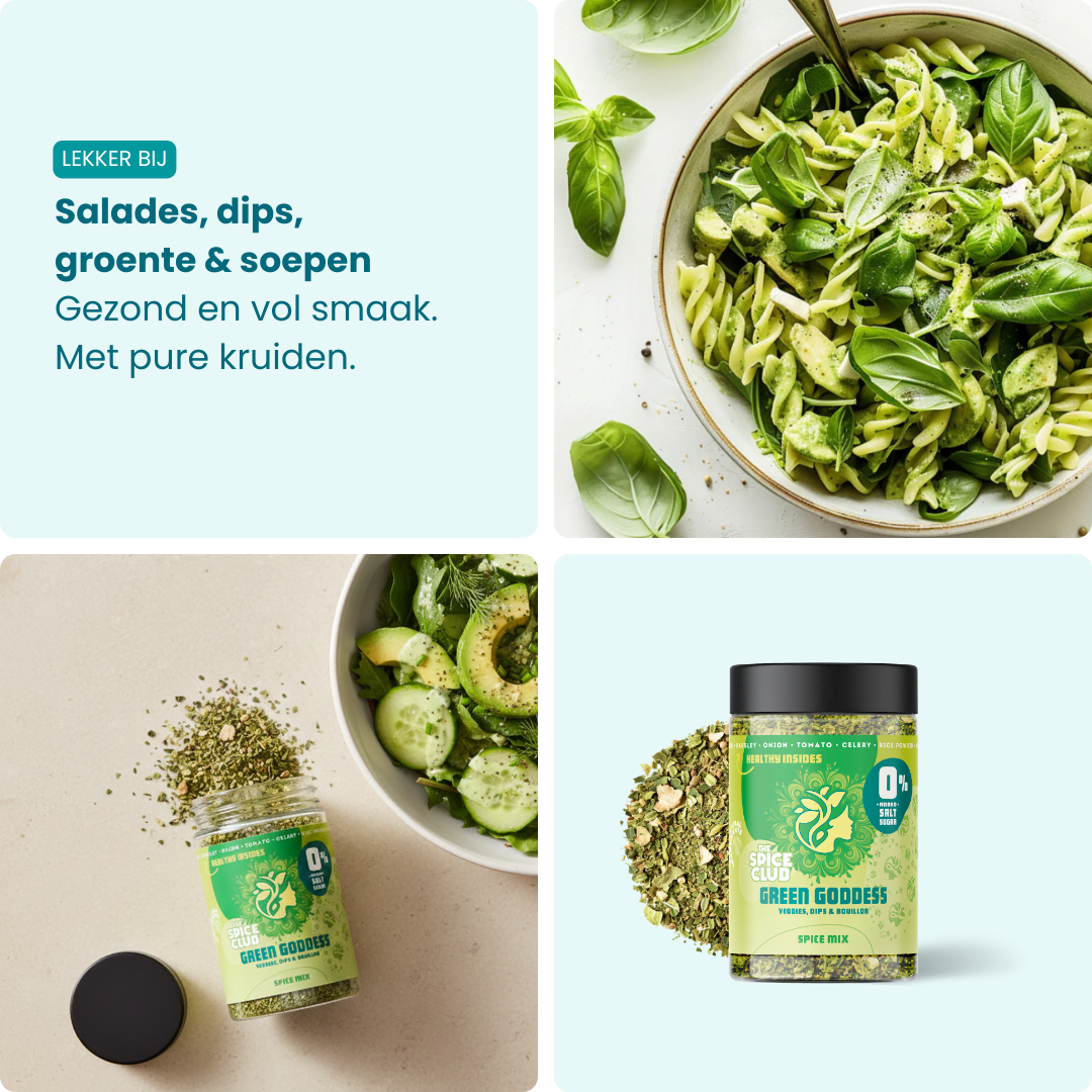 Green Goddess Groente Mix - kruidenmix, 100% natuurlijk, zoutvrij - verpakking | The Spice Club