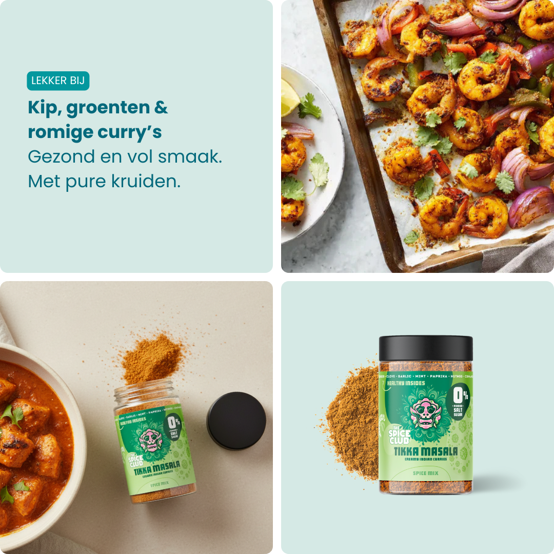 Tikka Masala - Indiase kruidenmix, 100% natuurlijk - verpakking | The Spice Club