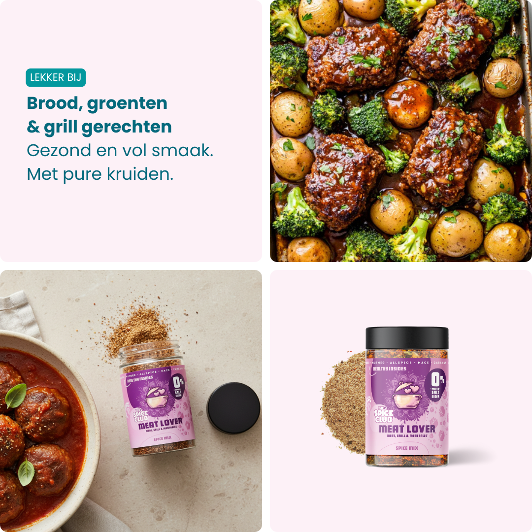 Gehakt Mix - kruidenmix, 100% natuurlijk, zoutvrij - verpakking | The Spice Club