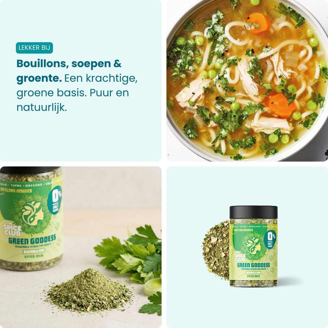 Green Goddess Bouillon - kruidenmix, 100% natuurlijk - verpakking | The Spice Club