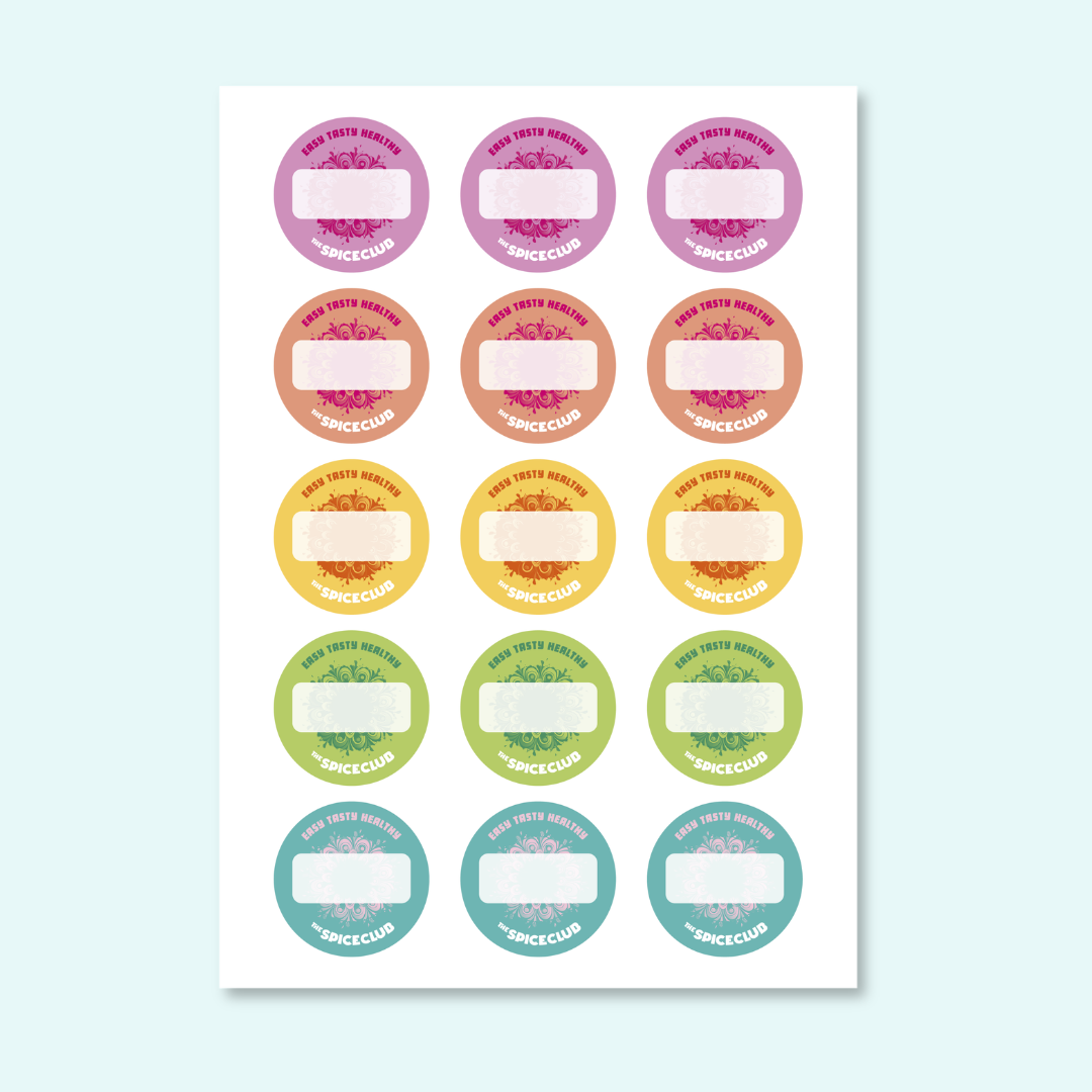 The Spice Club Stickervel · 15 Labels | The Spice Club