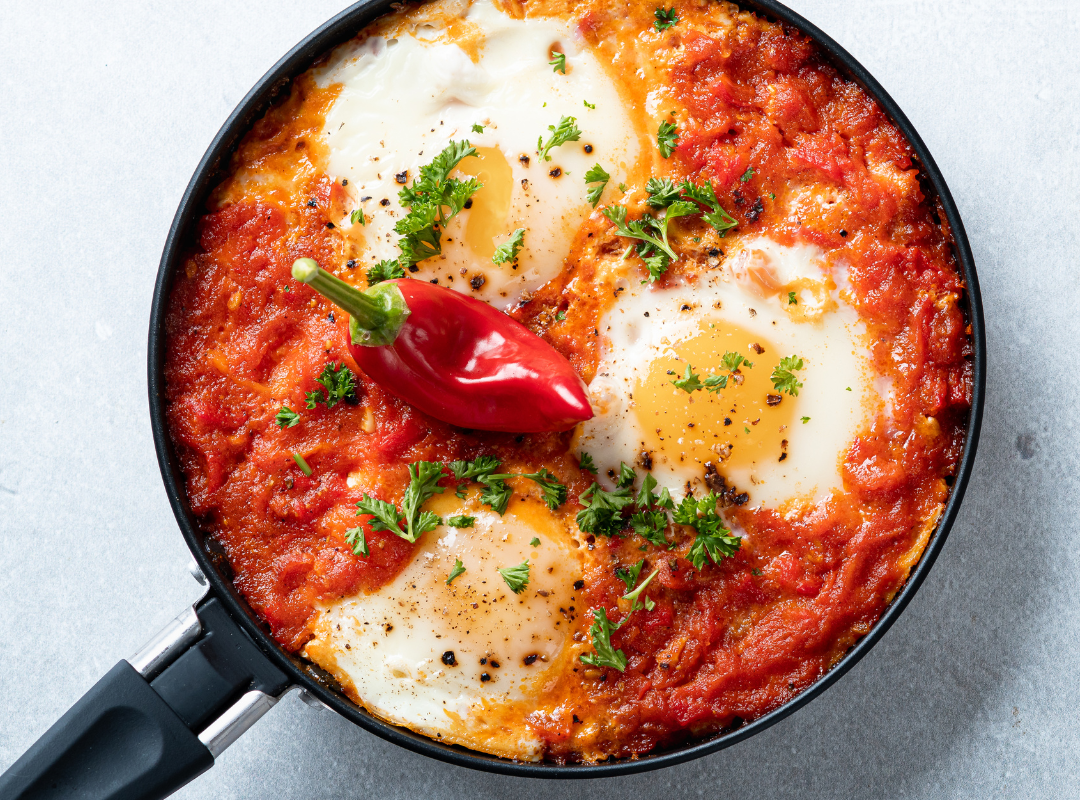 Spicy Shakshuka met Chorizo - recept van The Spice Club