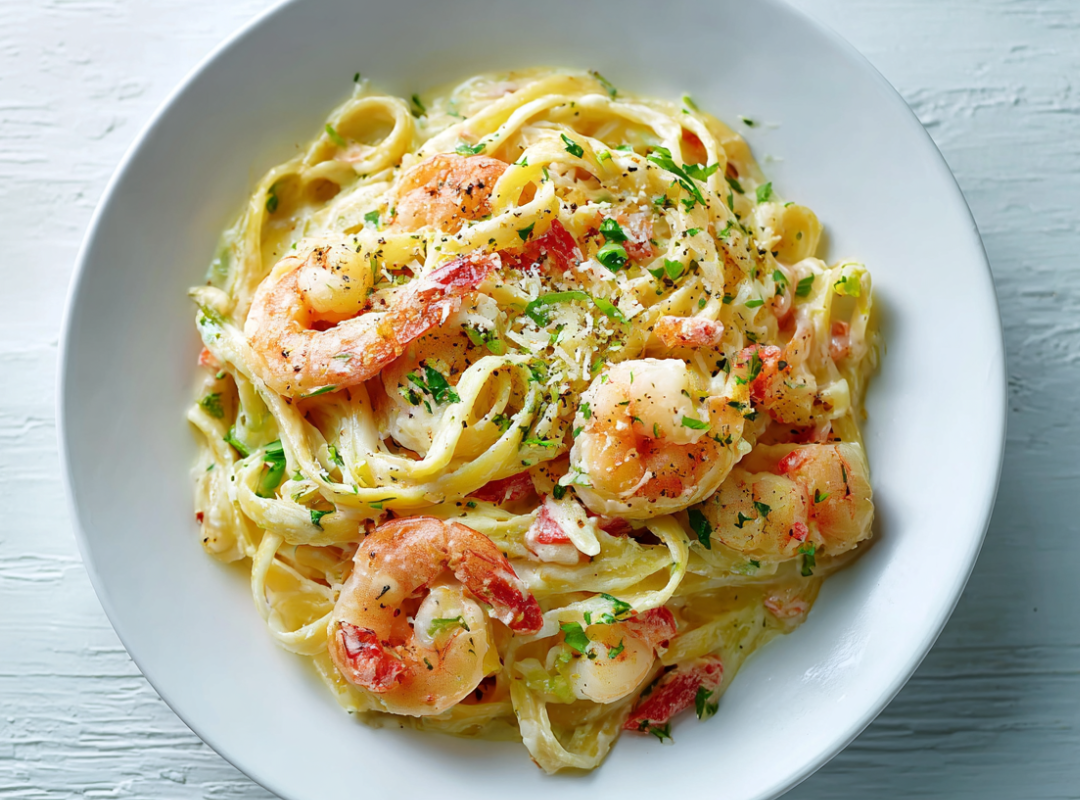 Cajun Alfredo Pasta met Garnalen - recept van The Spice Club