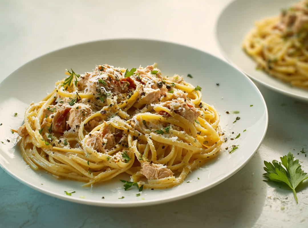 Romige Tonijn Peper Pasta (cacio e pepe) - recept van The Spice Club