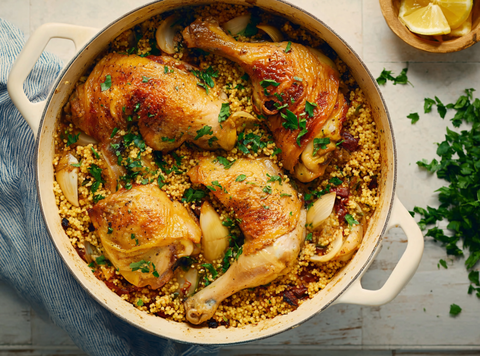 Hähnchen mit Couscous und Zitrone