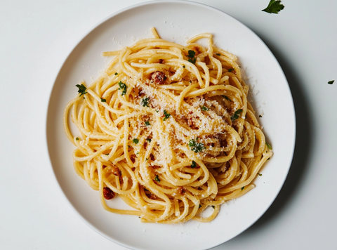 Schnelle Knoblauchpepper -Pasta