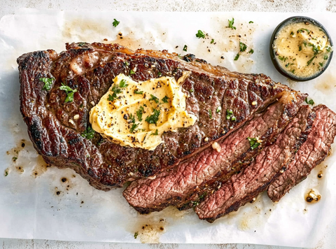 Beef bavette met zelf gemaakte kruidenboter