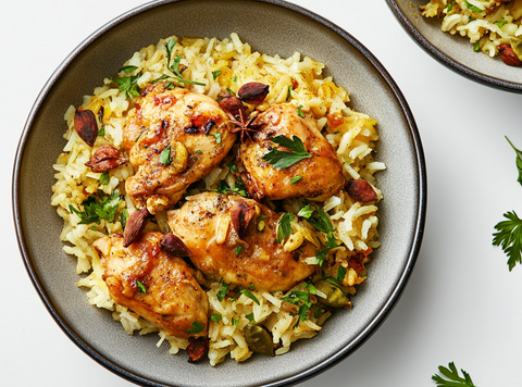 Das Spice Club -Huhn mit Reis