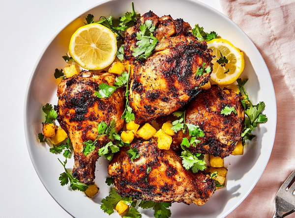 Cajun Kip met Mango Salsa & Kokos Rijst - recept van The Spice Club