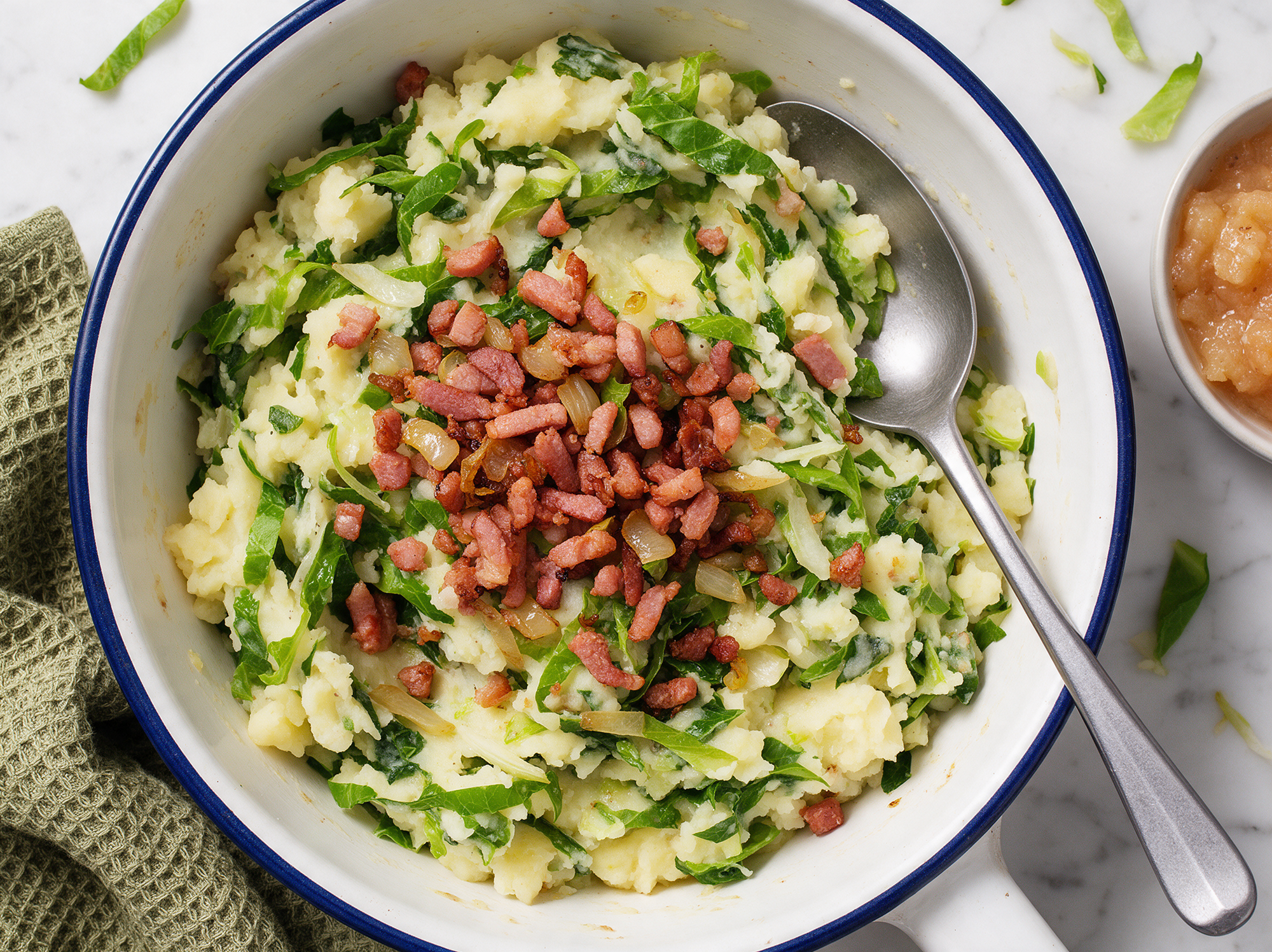 Endivien-Stampf mit Speck