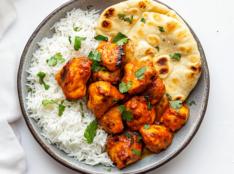 Klassiker Tandoori mit Reis und Naan