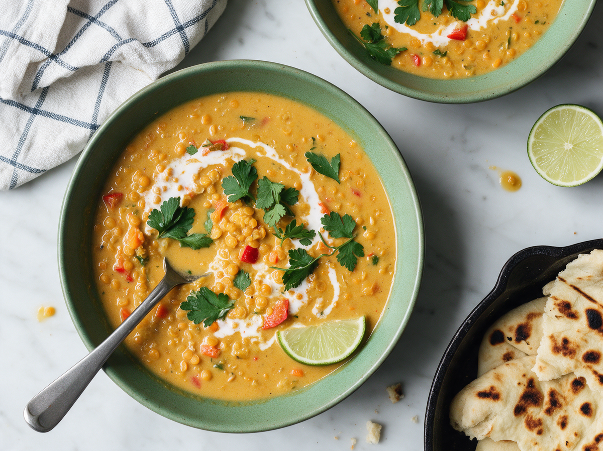 Linsensuppe mit Curry ohne Päckchen