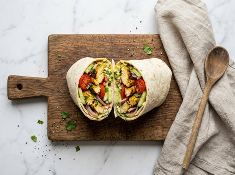 Curry Kip-Wrap met Yoghurtsaus — Vol Smaak in 15 Minuten