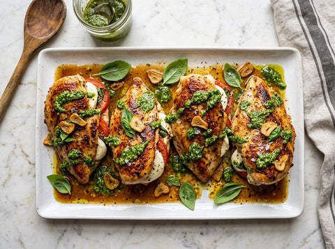 Gevulde Kip Caprese met Mozzarella & Tomaat