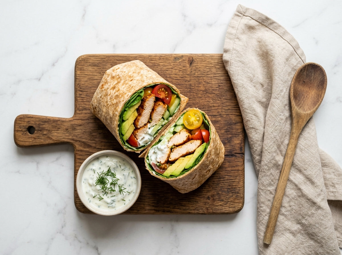 Gezonde Kip-Wrap Zonder Pakjes — Vol Smaak & Zoutarm - recept van The Spice Club