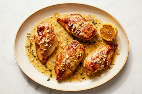 Kipfilet met citroensaus en Kip & Paprika Mix