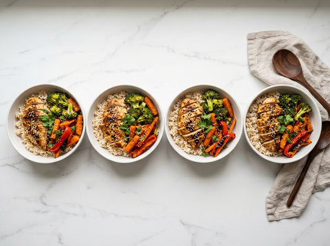 Mealprep Kip-Bowls met TSC Kruiden — 4 Lunch-Bowls in 30 Minuten