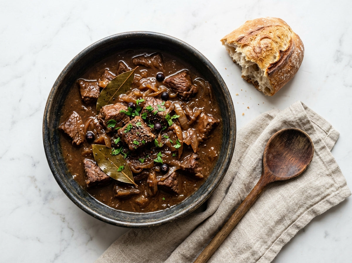 Slowcooker Stoofvlees Zonder Pakje — 6 Uur Garen voor Pure Smaak - recept van The Spice Club