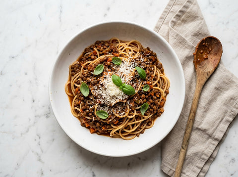 Vegetarische Bolognese met Linzen — Italiaans en Eiwitrijk