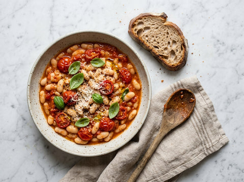 Witte Bonen in Tomatensaus Zonder Pakje — Italiaanse Comfortfood