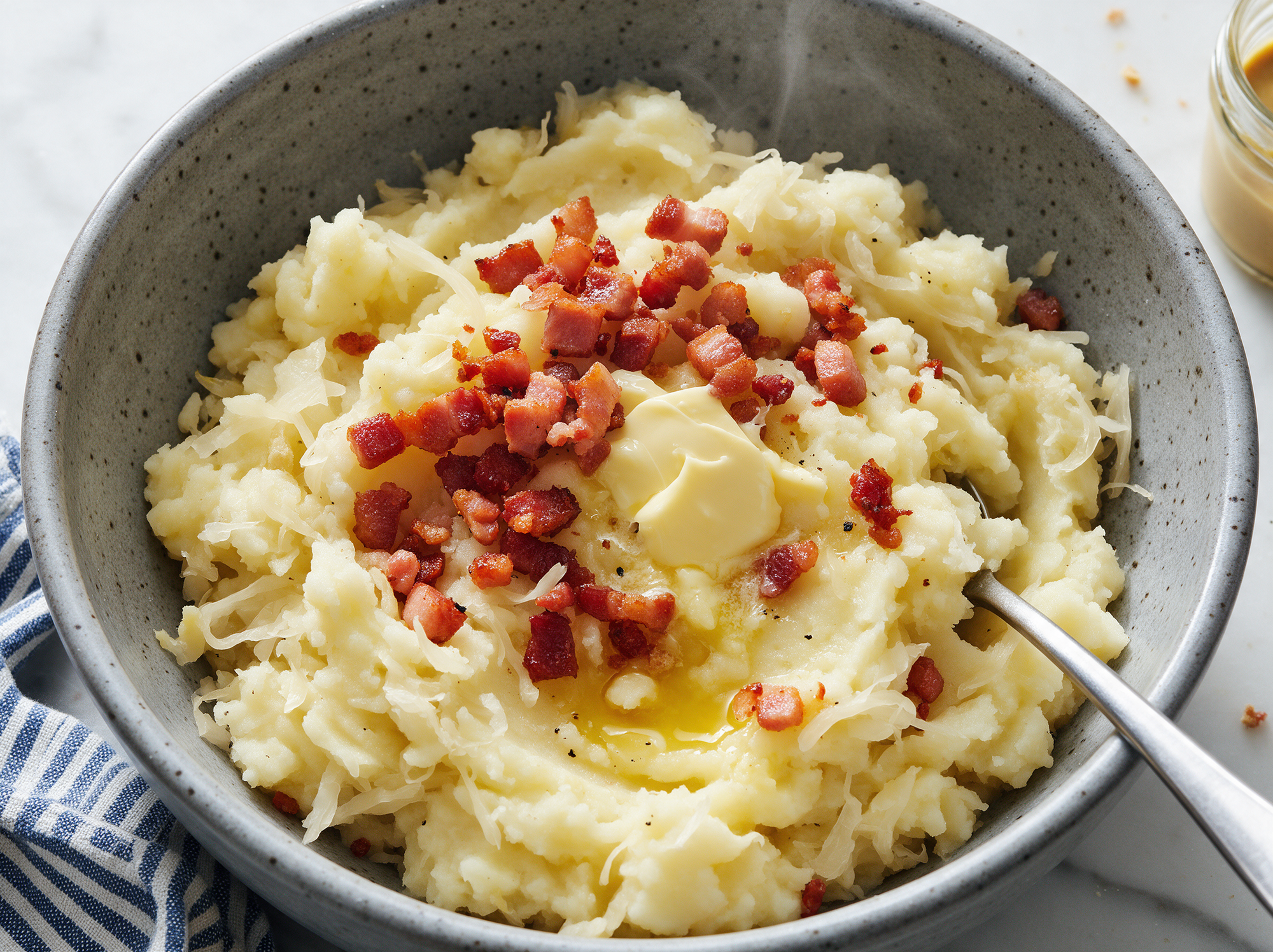 Sauerkraut-Stampf mit Speck