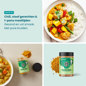 Kerrie Mix - Indiase kruidenmix, 100% natuurlijk, zoutvrij - verpakking | The Spice Club