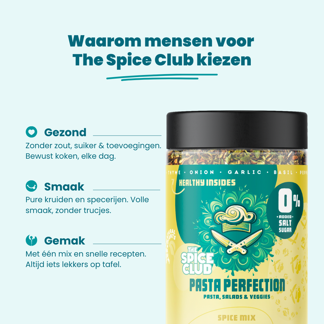 Pasta Mix - Italiaanse kruidenmix, 100% natuurlijk, zoutvrij - sfeerbeeld | The Spice Club
