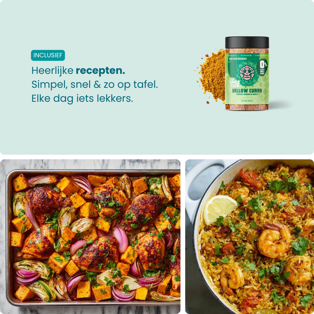 Kerrie Mix - Indiase kruidenmix, 100% natuurlijk, zoutvrij - ingrediënten | The Spice Club