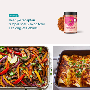 Taco & Fajita Mix - Mexicaanse kruidenmix, 100% natuurlijk, zoutvrij - ingrediënten | The Spice Club