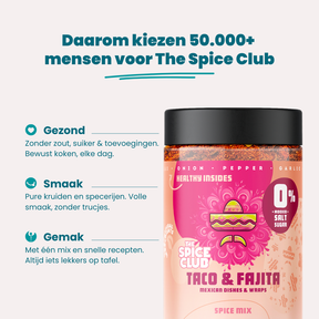 Taco & Fajita Mix - Mexicaanse kruidenmix, 100% natuurlijk, zoutvrij - sfeerbeeld | The Spice Club