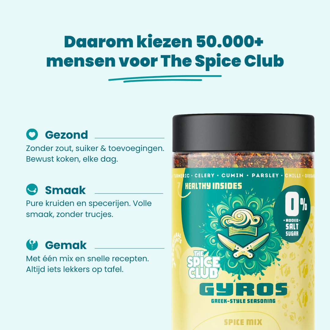 Gyros Mix - Griekse kruidenmix, 100% natuurlijk - sfeerbeeld | The Spice Club