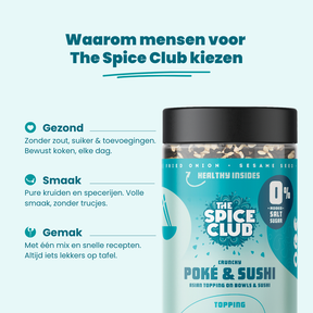 Poke Bowl & Sushi Topping ingrediënten - 100% natuurlijk zonder zout | The Spice Club