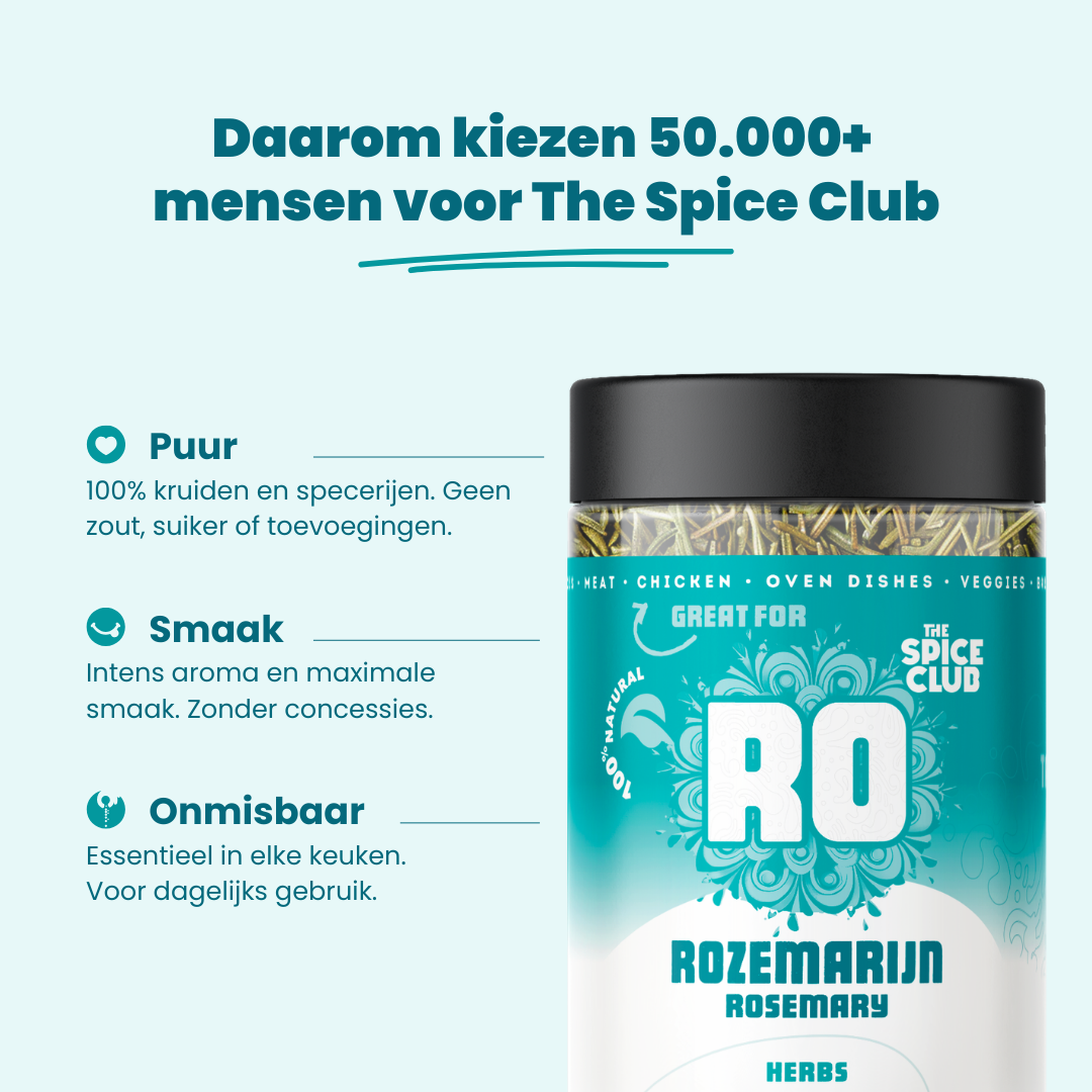 Rozemarijn bereiding - pure gedroogde kruiden, 100% natuurlijk zonder toevoegingen | The Spice Club