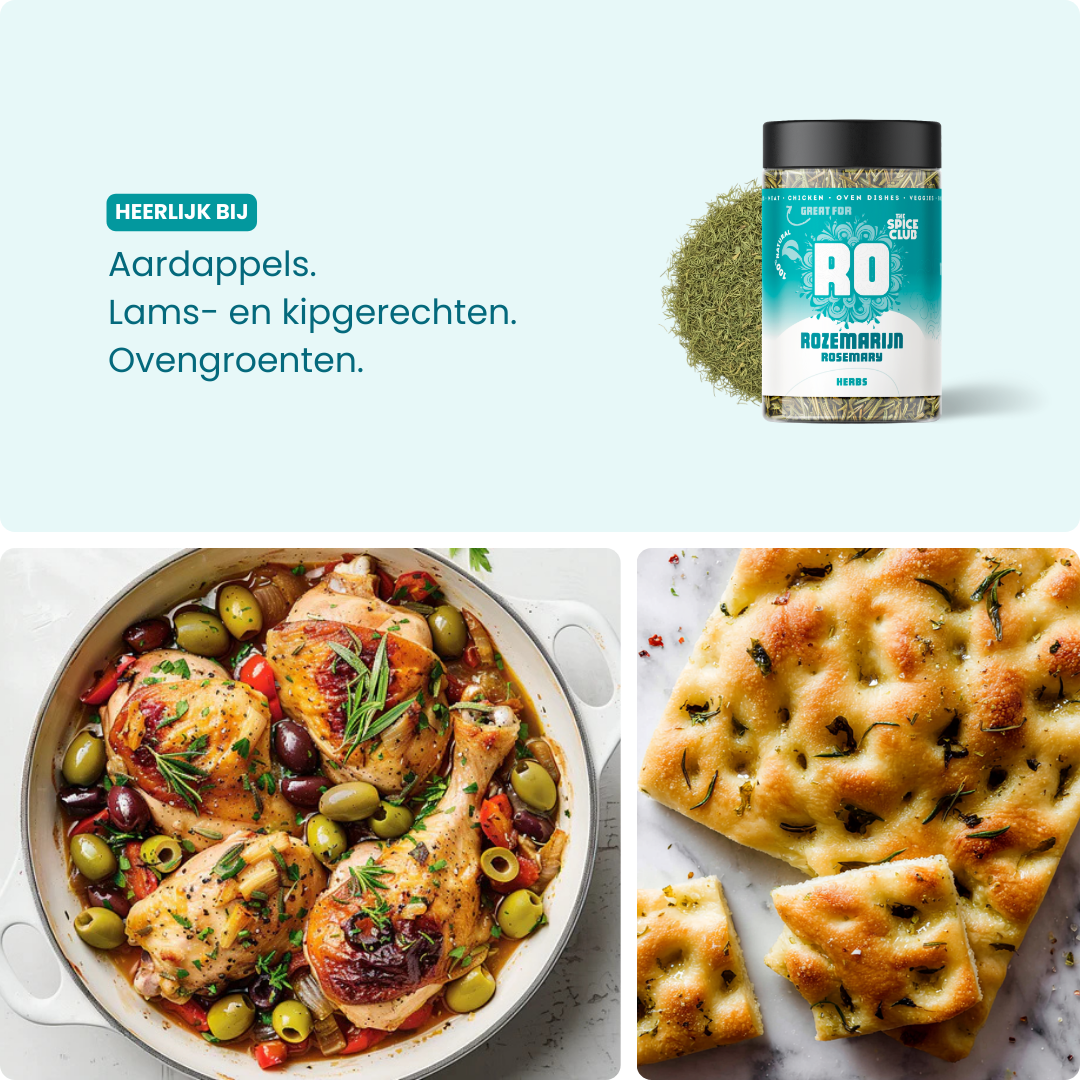 Rozemarijn ingrediënten - pure gedroogde kruiden, 100% natuurlijk zonder toevoegingen | The Spice Club