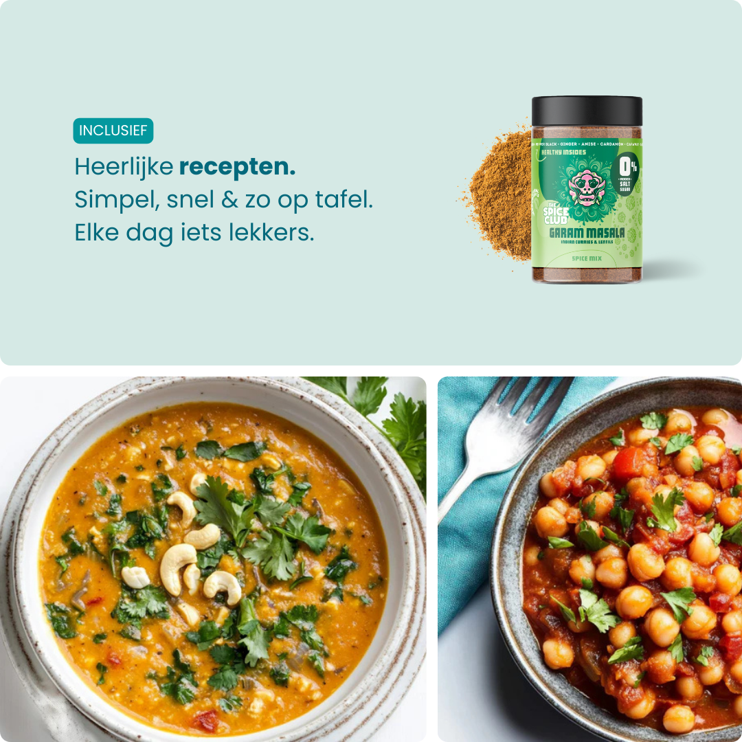 Garam Masala - Indiase kruidenmix, 100% natuurlijk, zoutvrij - ingrediënten | The Spice Club
