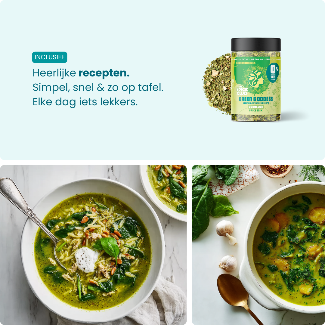 Green Goddess Bouillon - kruidenmix, 100% natuurlijk - ingrediënten | The Spice Club