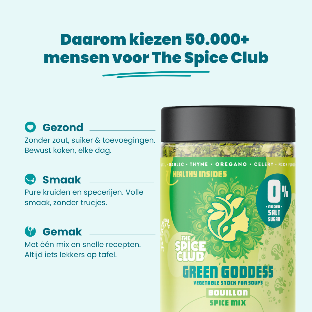 Green Goddess Bouillon - kruidenmix, 100% natuurlijk - sfeerbeeld | The Spice Club