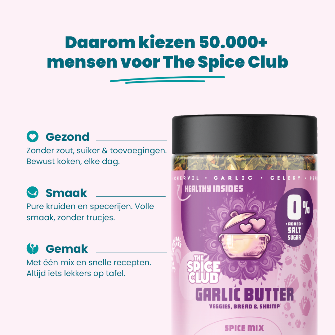 Kruidenboter mix sfeerbeeld - zoutvrije kruidenmix | The Spice Club
