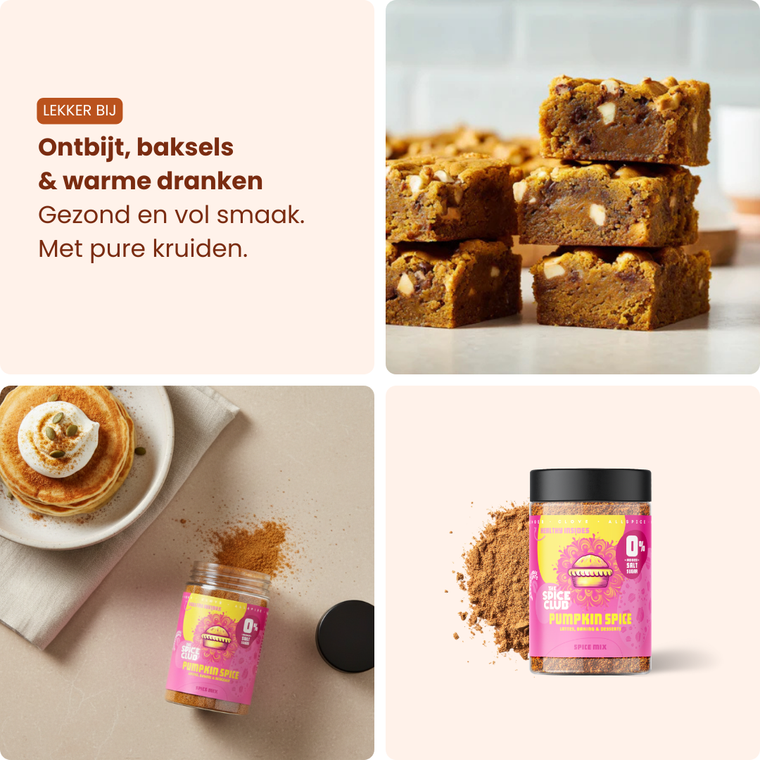 Pumpkin Spice Mix verpakking - kruidenmix, 100% natuurlijk zonder zout of suiker | The Spice Club