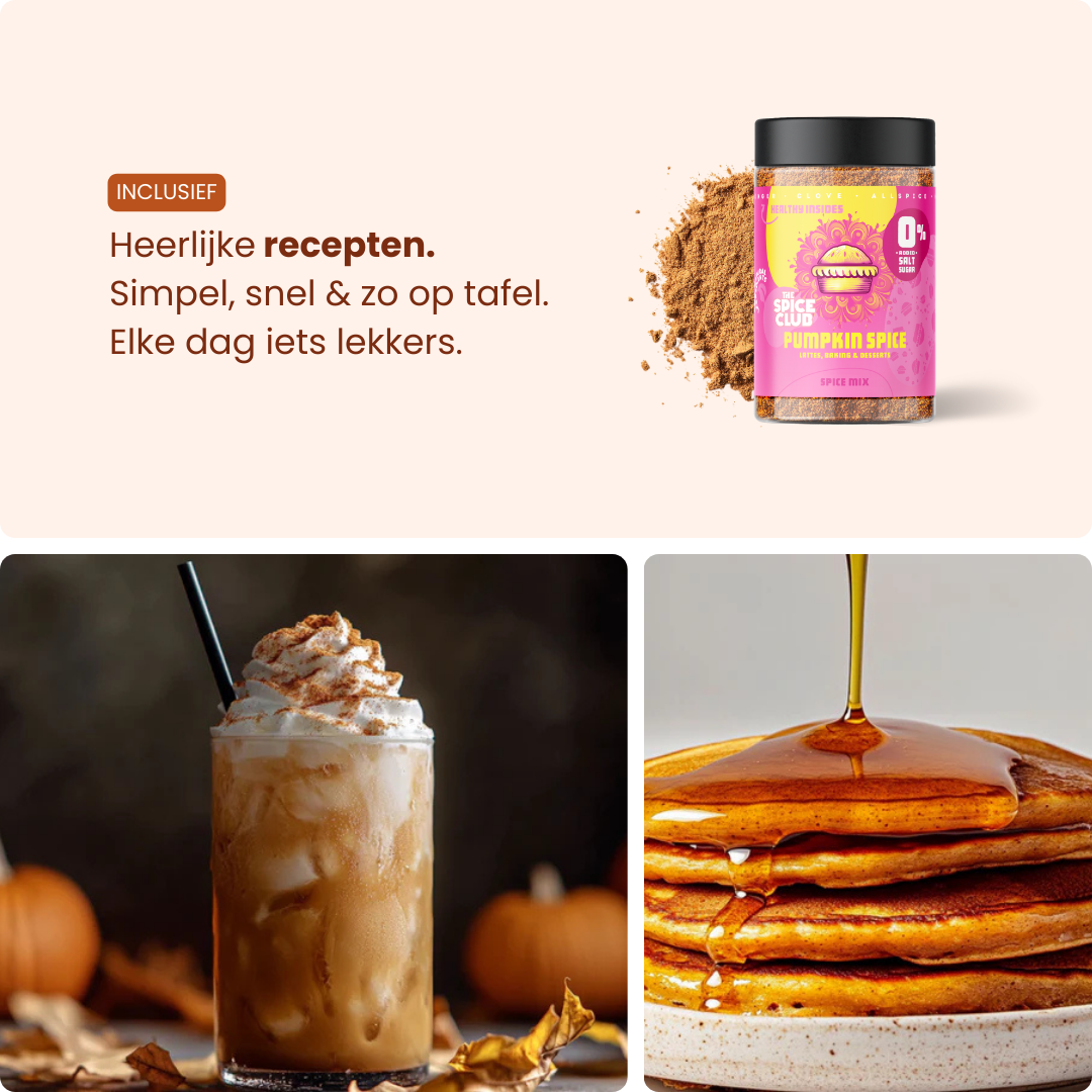Pumpkin Spice Mix ingrediënten - kruidenmix, 100% natuurlijk zonder zout of suiker | The Spice Club
