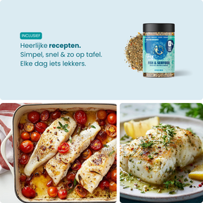 Vis Kruiden ingrediënten overzicht - The Spice Club 100% natuurlijk zonder zout