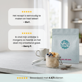 Klantreviews naast een potje chiapudding