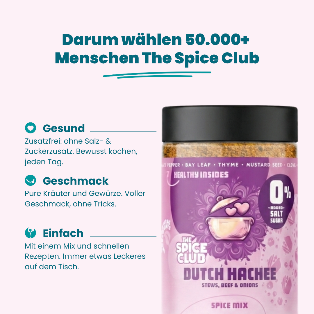Hachee & Schmorfleisch Mix: Darum wählen Menschen The Spice Club – gesund, voller Geschmack, einfach