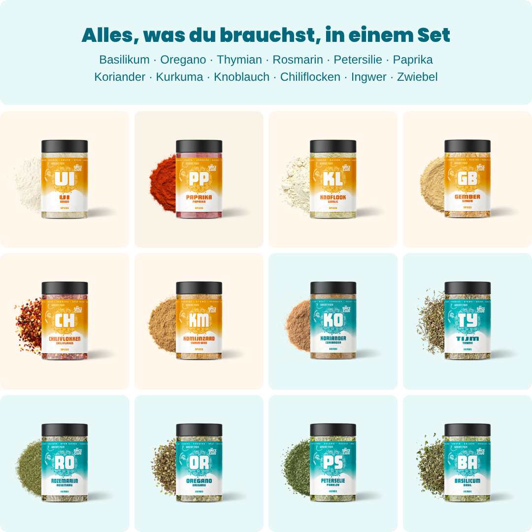 Kräuter & Gewürze Essentials · 12er-Pack von The Spice Club