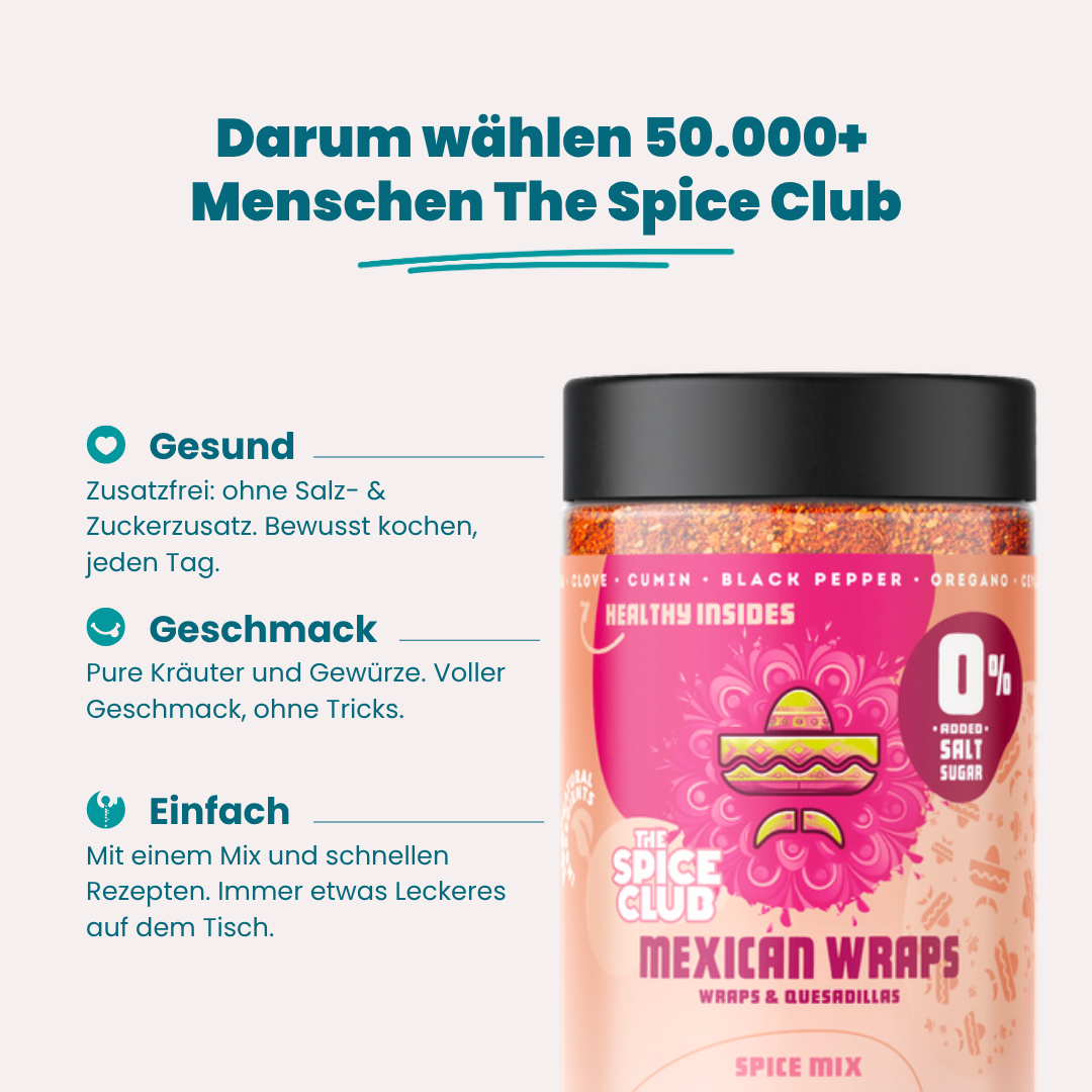 Mexikanische Wraps Mix: Darum wählen Menschen The Spice Club – gesund, voller Geschmack, einfach