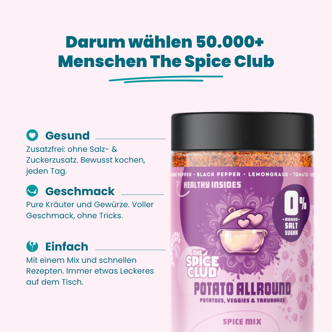 Kartoffel & Pommes Mix Allround: Darum wählen Menschen The Spice Club – gesund, voller Geschmack, einfach