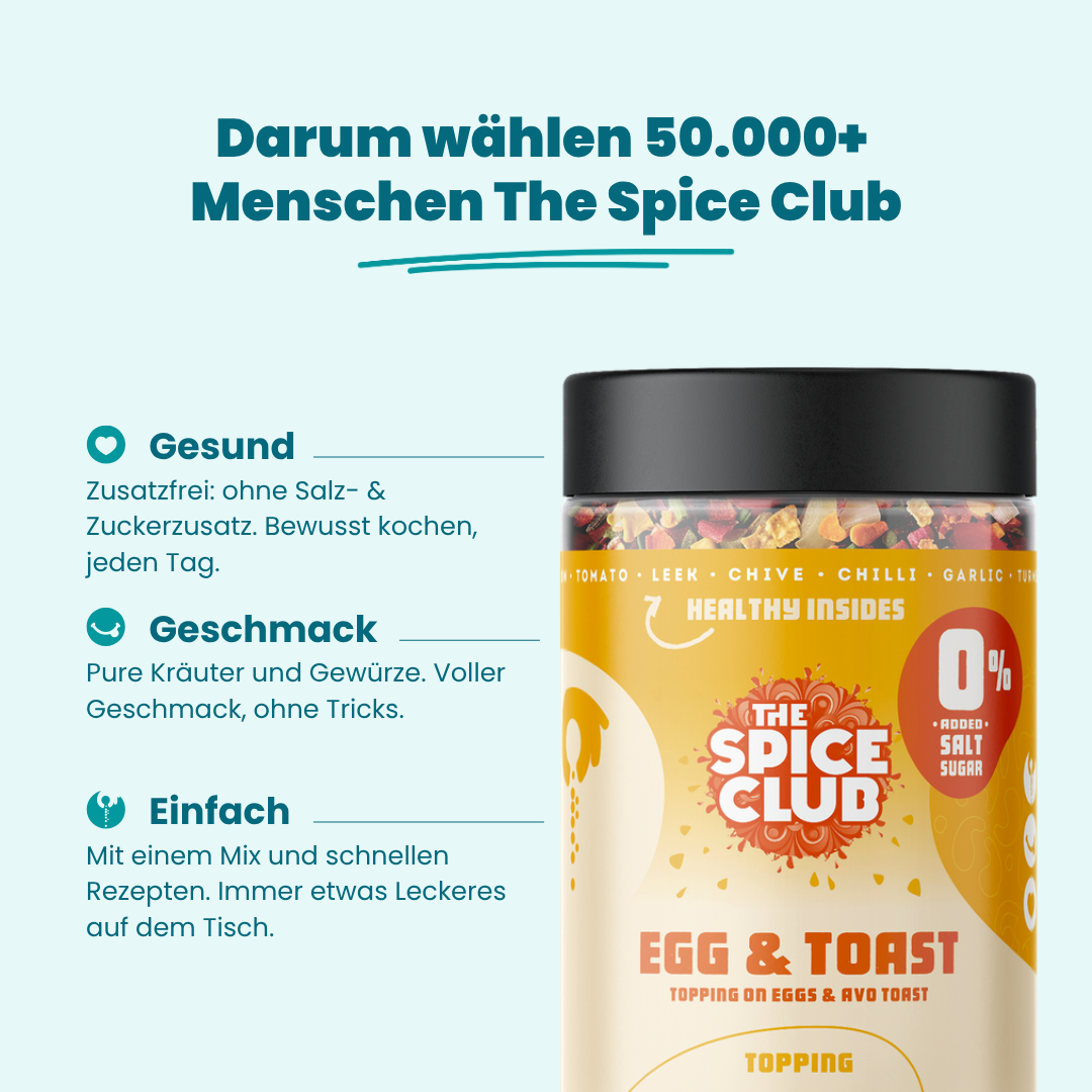 Die Alltags-Favoriten · 7er-Pack: Darum wählen Menschen The Spice Club – gesund, voller Geschmack, einfach