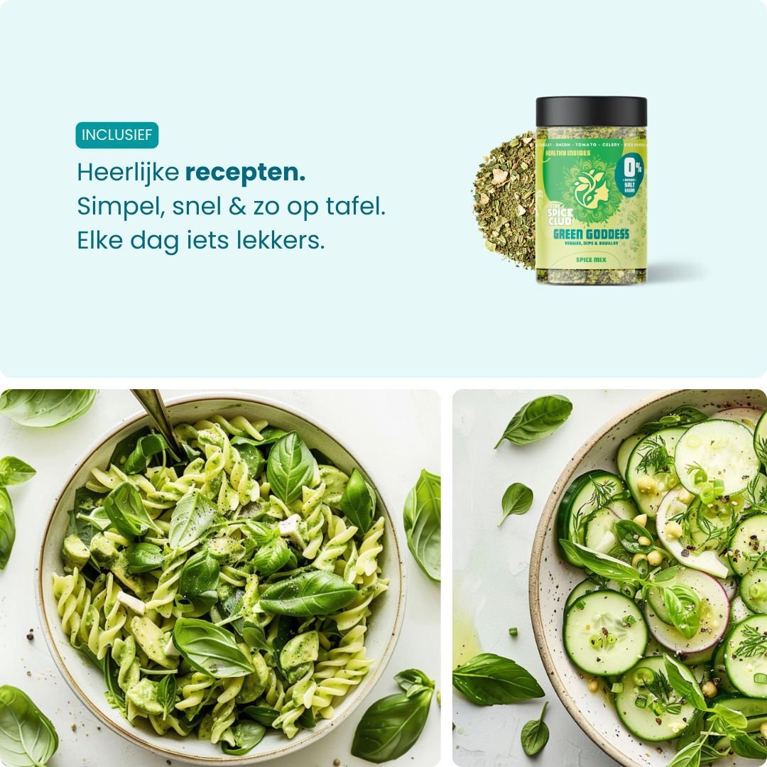 Green Goddess Groente Mix - kruidenmix, 100% natuurlijk, zoutvrij - ingrediënten | The Spice Club